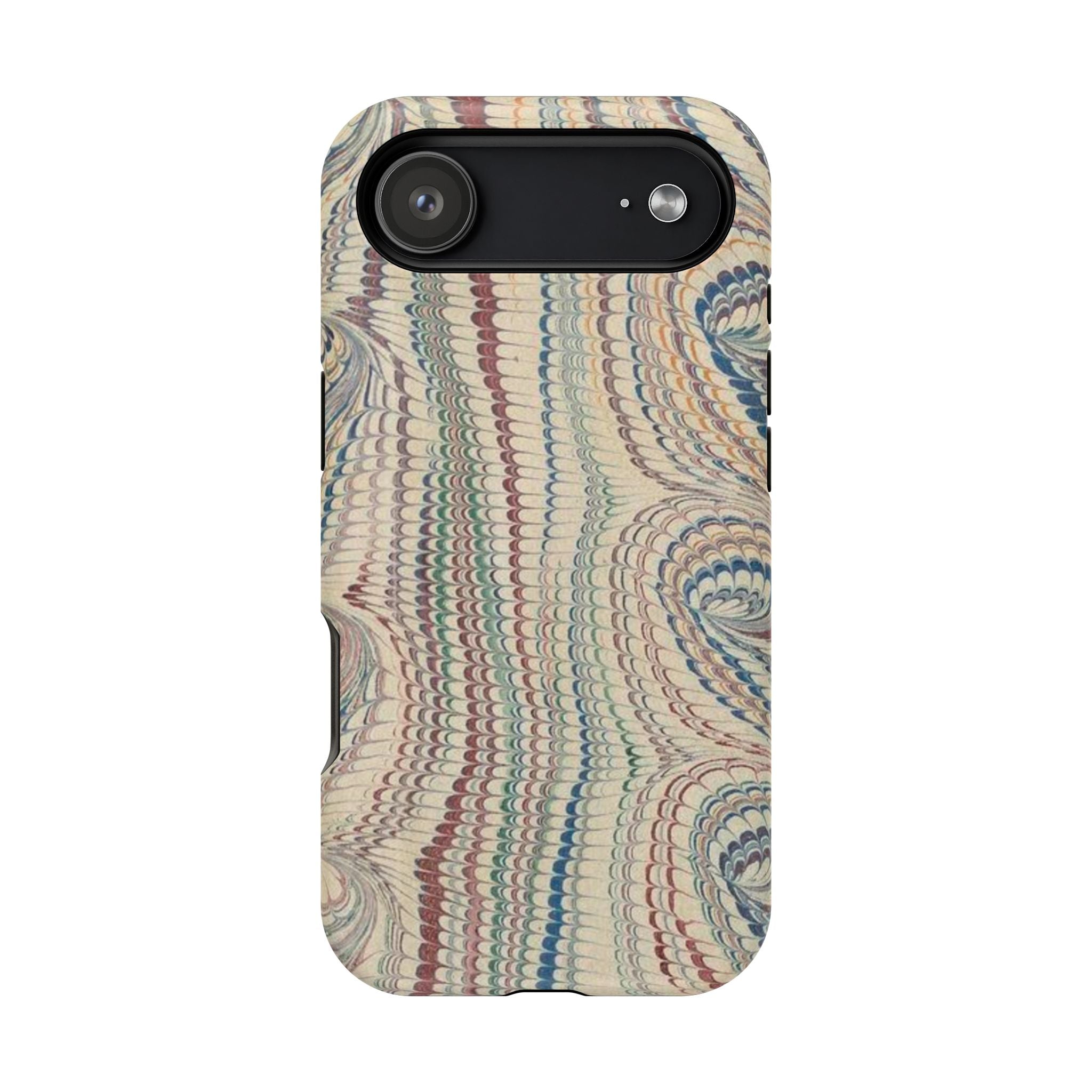 Italian Beige & Blue Marble Phone Case — Impact-Resistant Durable Case for Apple & Samsung
