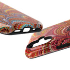 Red, Blue, and Yellow Marbled Phone Dual Layer Phone Case