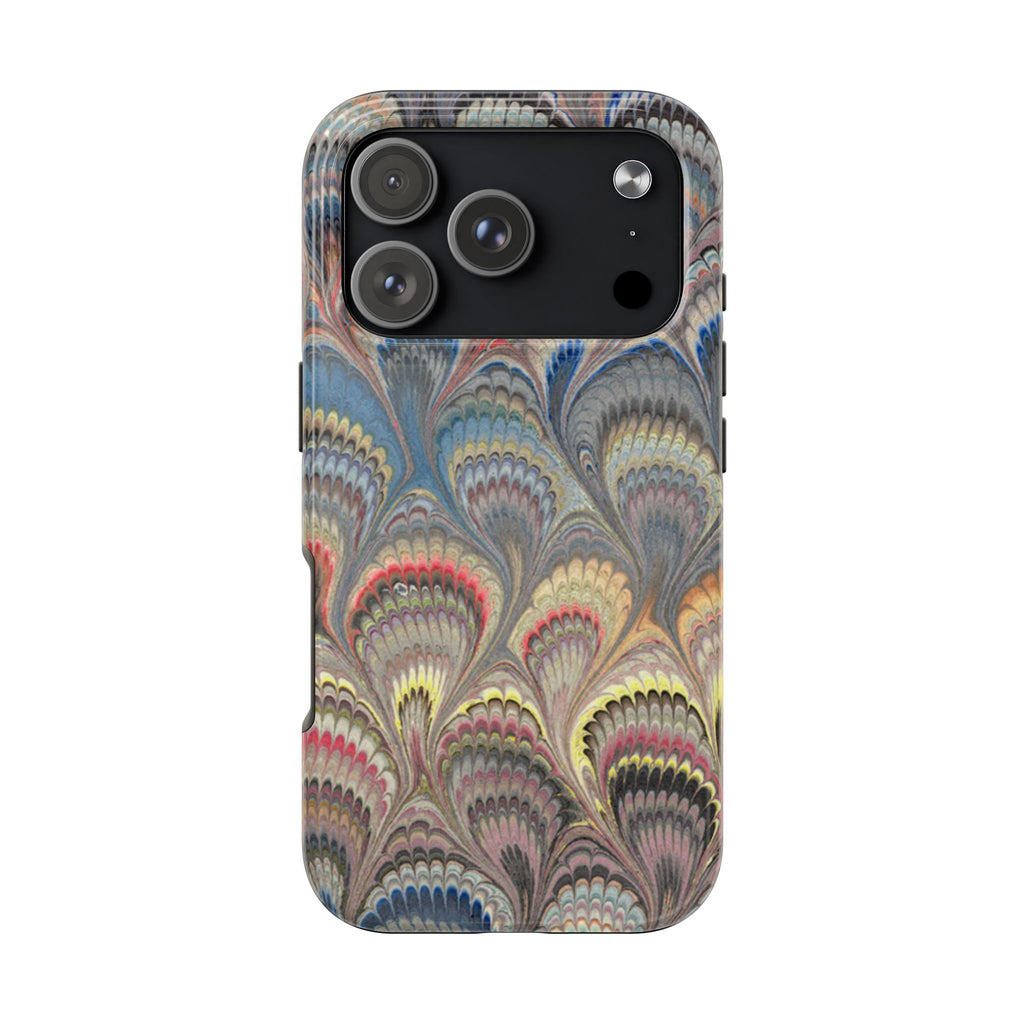 Multi-Color Feather Marble - Dual Layer Case