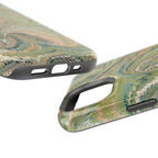 Green Pastel Italian Marble Design Magnetic MAG SAFE High Impact iPhone Cases