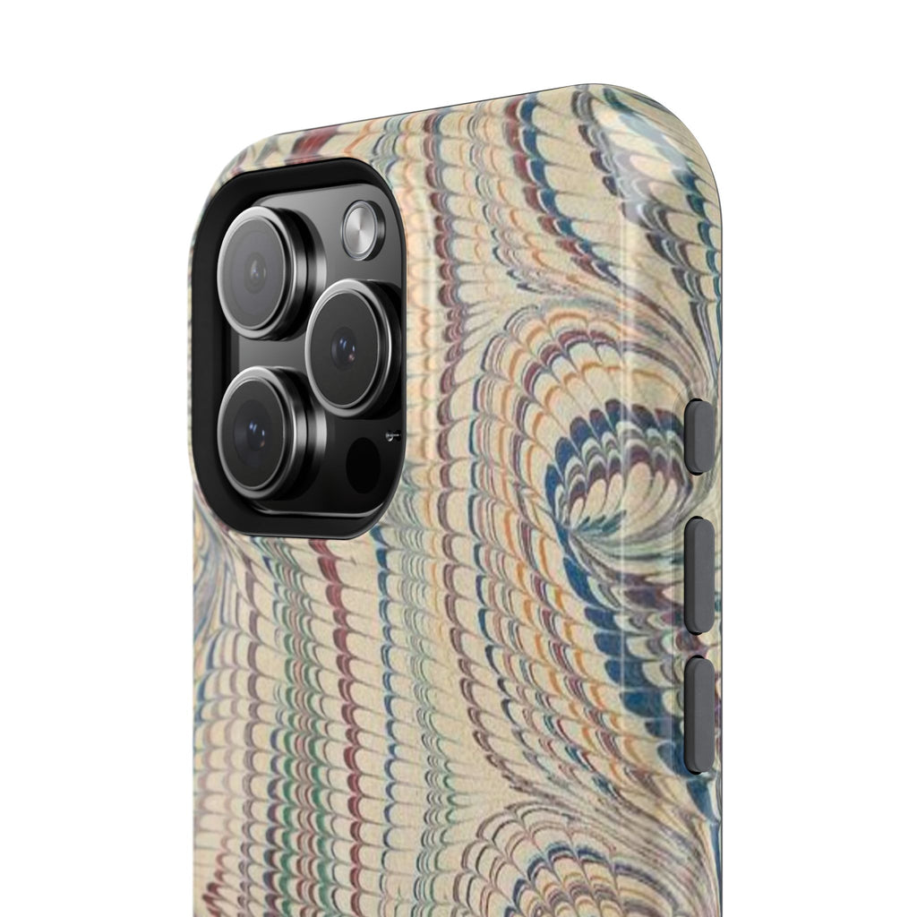 Italian Beige & Blue Marble Phone Case — Impact-Resistant Durable Case for Apple & Samsung