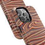 Neutrals Burgundy, Beige, Rust Hues Italian Vintage Marble Design Phone Case for Apple + Samsung