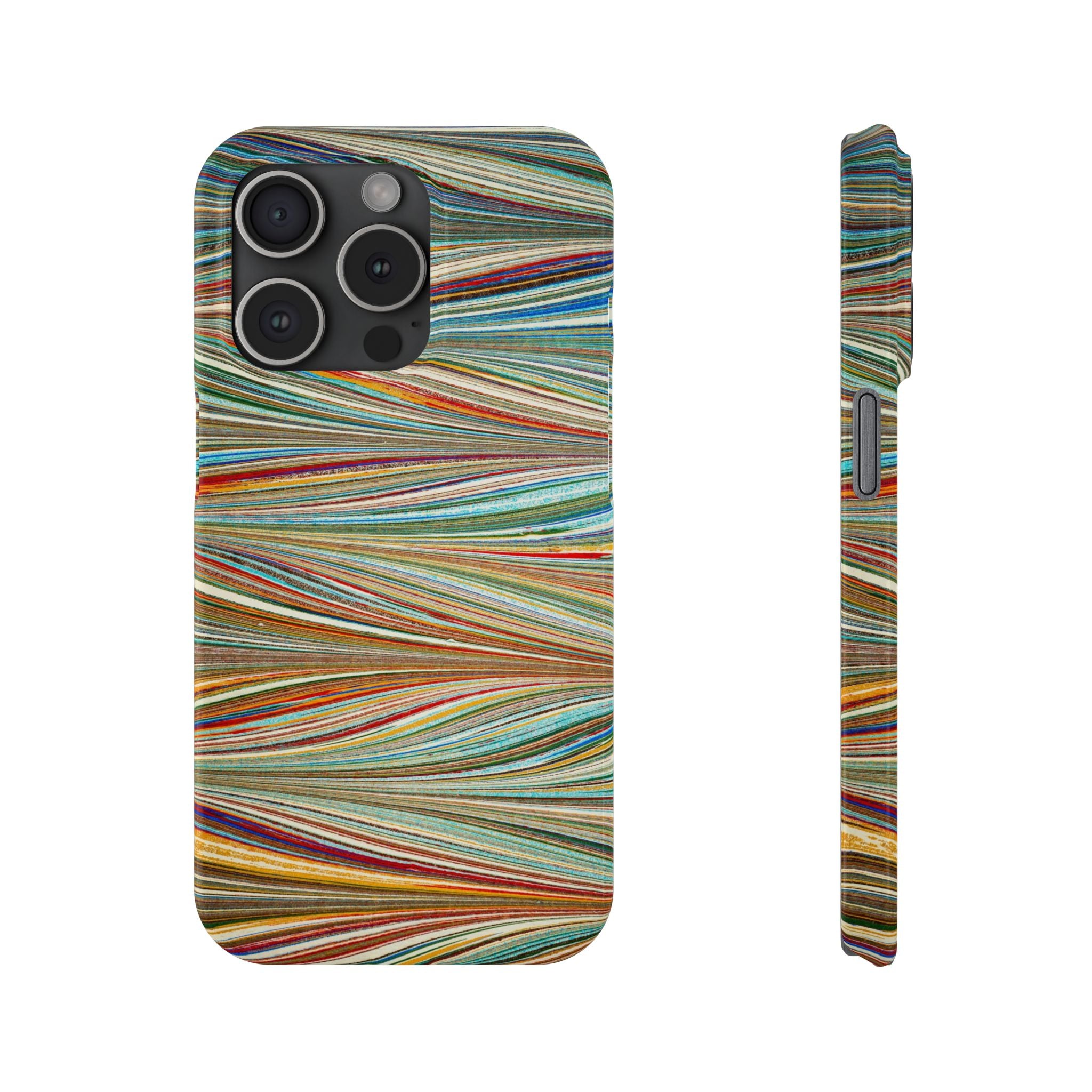 Traditional Hand-Marbled Florentine Multi-Colored Artwork for iPhone 17 and all sizes of iPhones