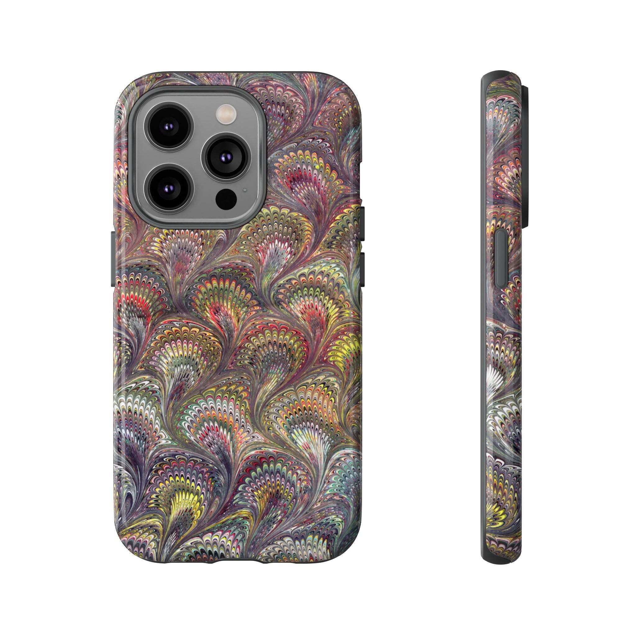 Vintage Marbled Tough Phone Case, Multi-Color Dual Case
