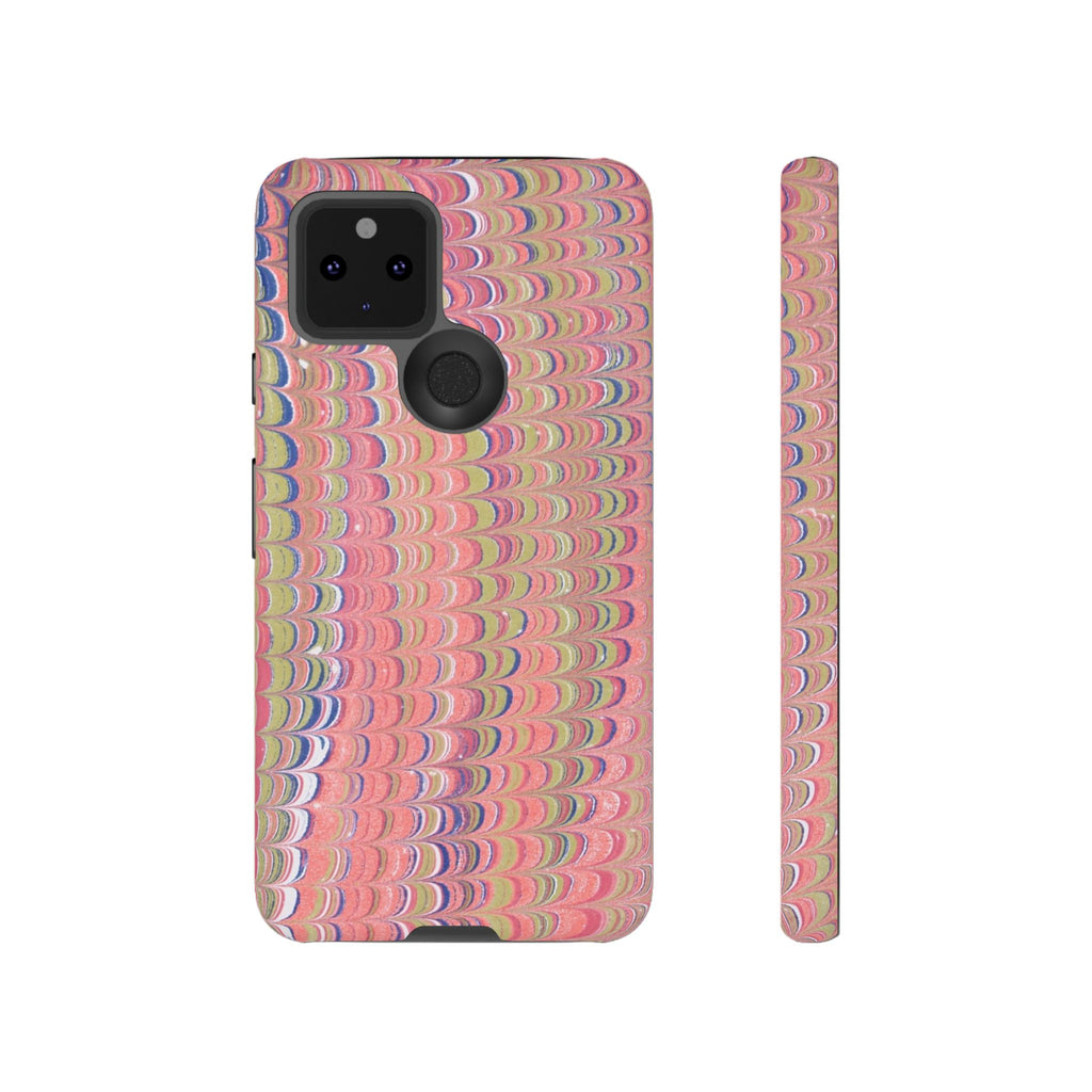 Pink Pastels Feather Marbled Vintage Design iPhone 16 + Samsung + Apple + Google - all models