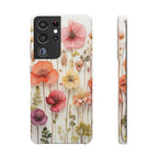 Pink Floral Pressed Flowers - Slim Case
