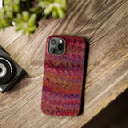 Reds, Lavenders, Marbled VIntage Design, Italian Feather Phone Case, Slim Phone Cases, IPHONE16 and all sizes