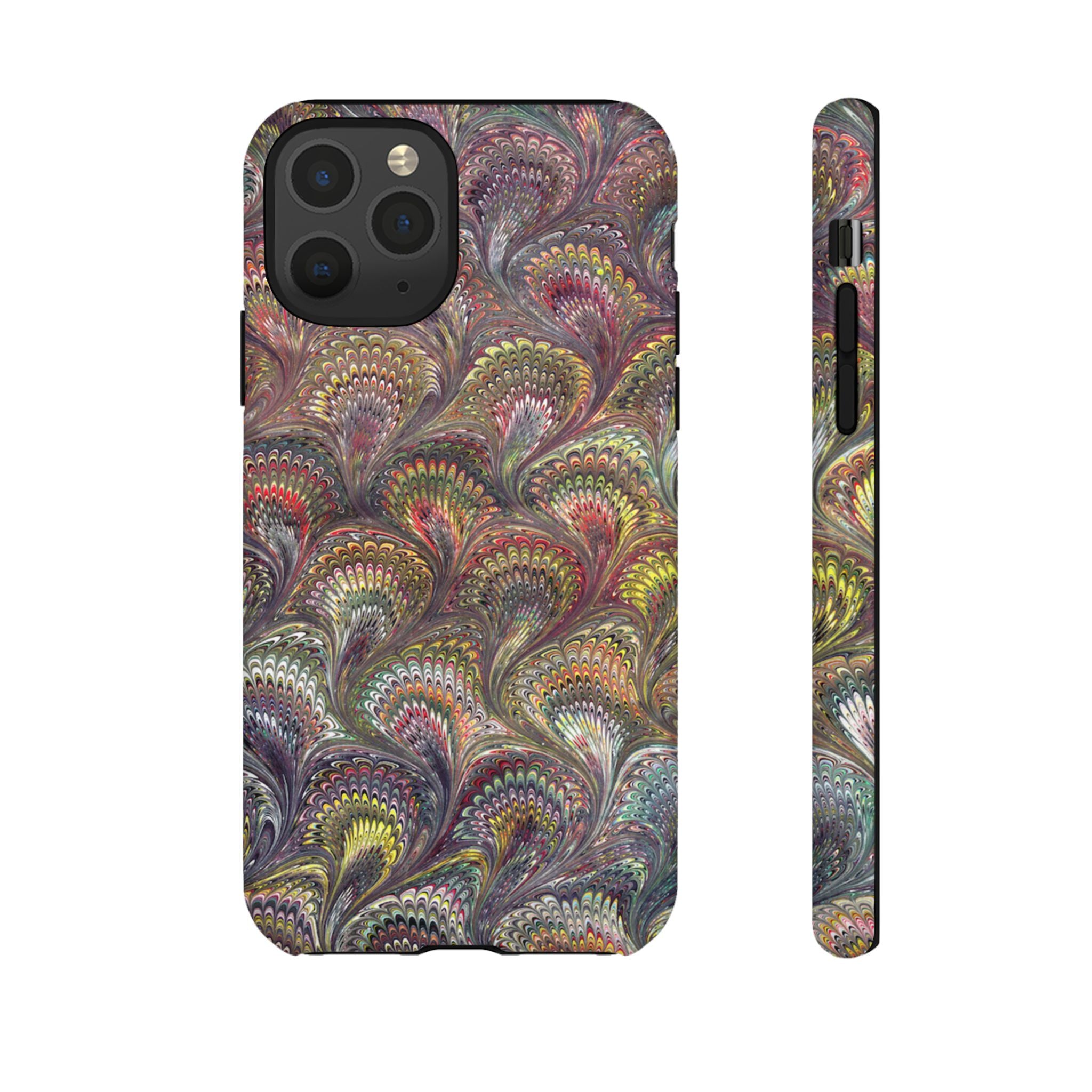 Vintage Marbled Tough Phone Case, Multi-Color Dual Case