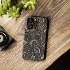 Black Italian Marble Design Slim iPhone 17 + all models Phone Cases