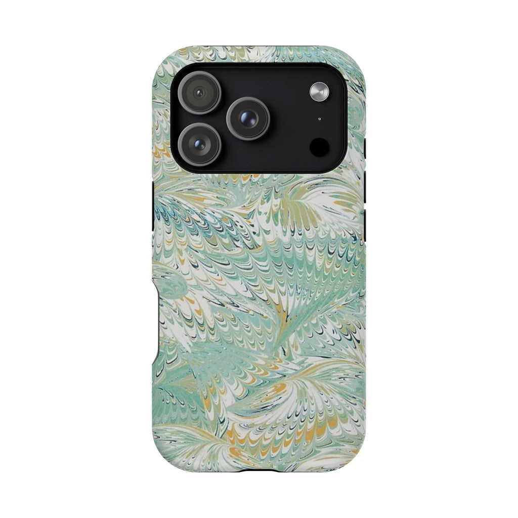 Mint Green Marbled Swirl Phone Case - Dual Layer