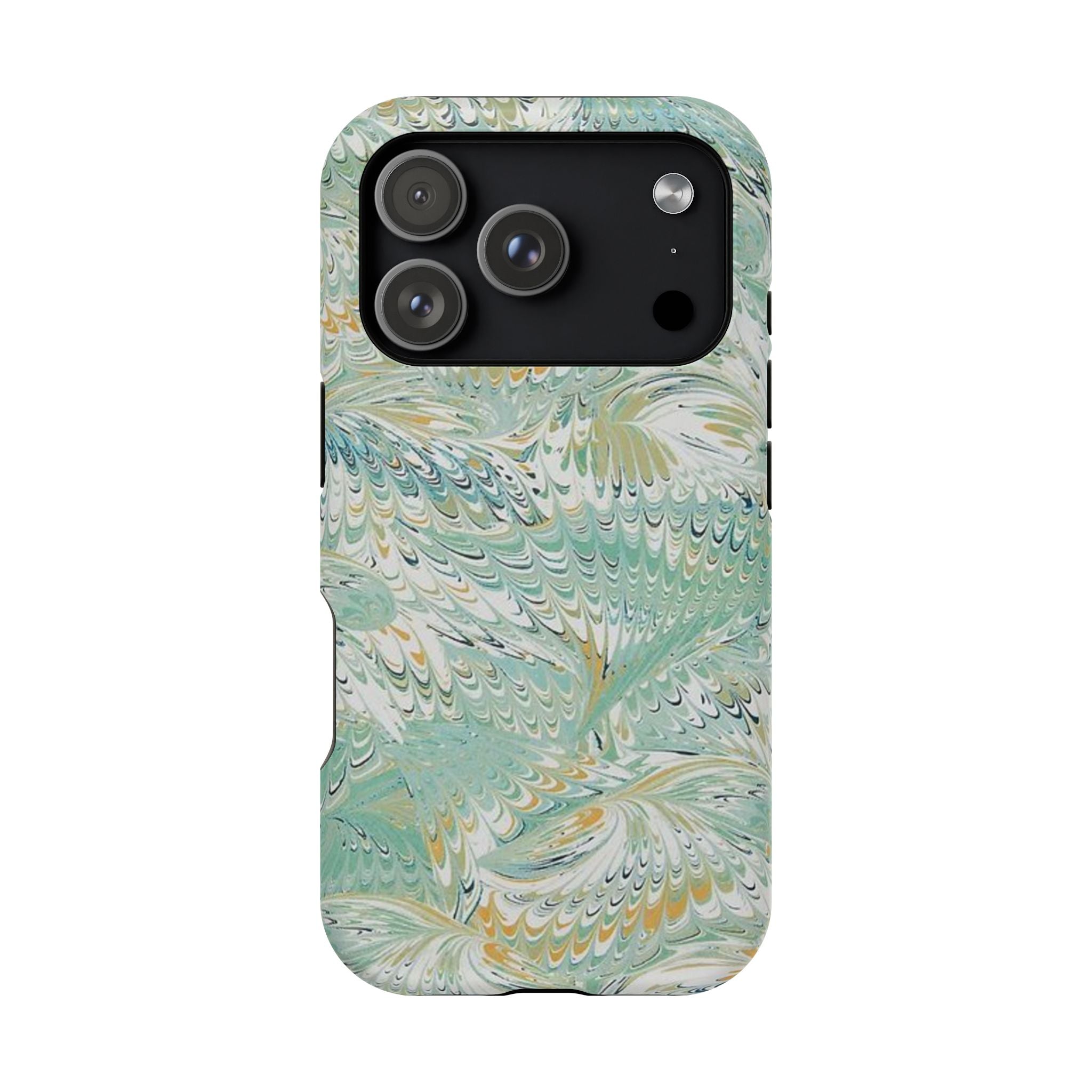 Mint Green Marbled Swirl Phone Case - Dual Layer