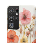 Pink Floral Pressed Flowers - Slim Case