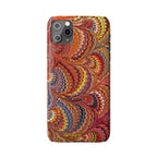 Italian Marbled Design, Red and Blue Pallet