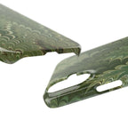 Deep Green Cheveron Marbled Phone Case - Single Layer Slim Case
