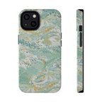 Mint Green Marbled Swirl Phone Case - Dual Layer