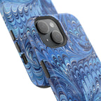 Blue Marbled Swirl Phone Case - Dual Layer Case