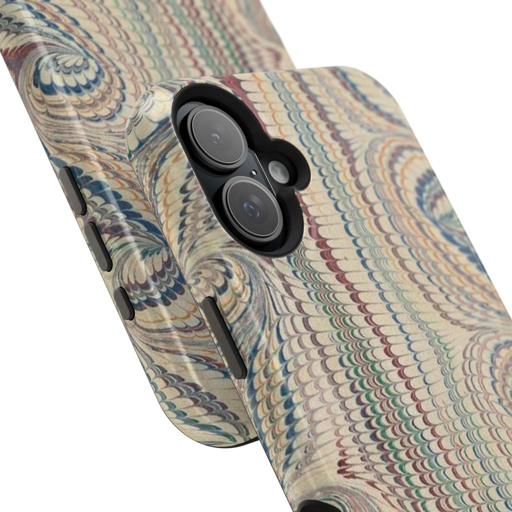 Italian Beige & Blue Marble Phone Case — Impact-Resistant Durable Case for Apple & Samsung