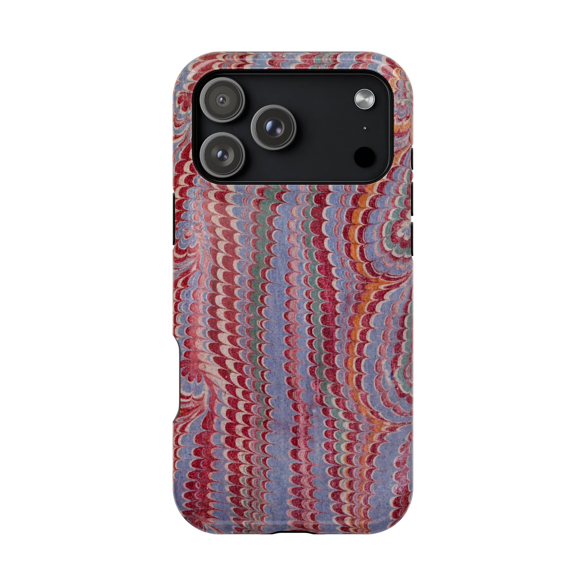 Burgundy and Lavendar Hues Italian Vintage Marble Design Phone Case for Apple + Samsung