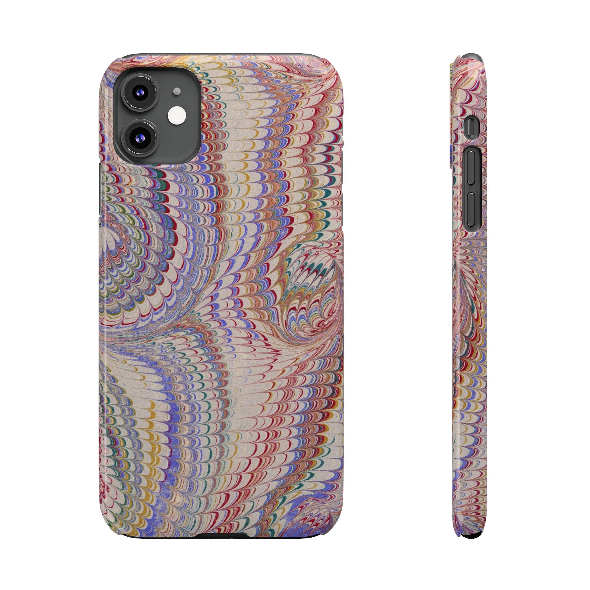 Pink Pastel Marbled Design, Italy Feather IPHONE17 + All Phone Cases