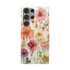 Pink Floral Pressed Flowers - Slim Case