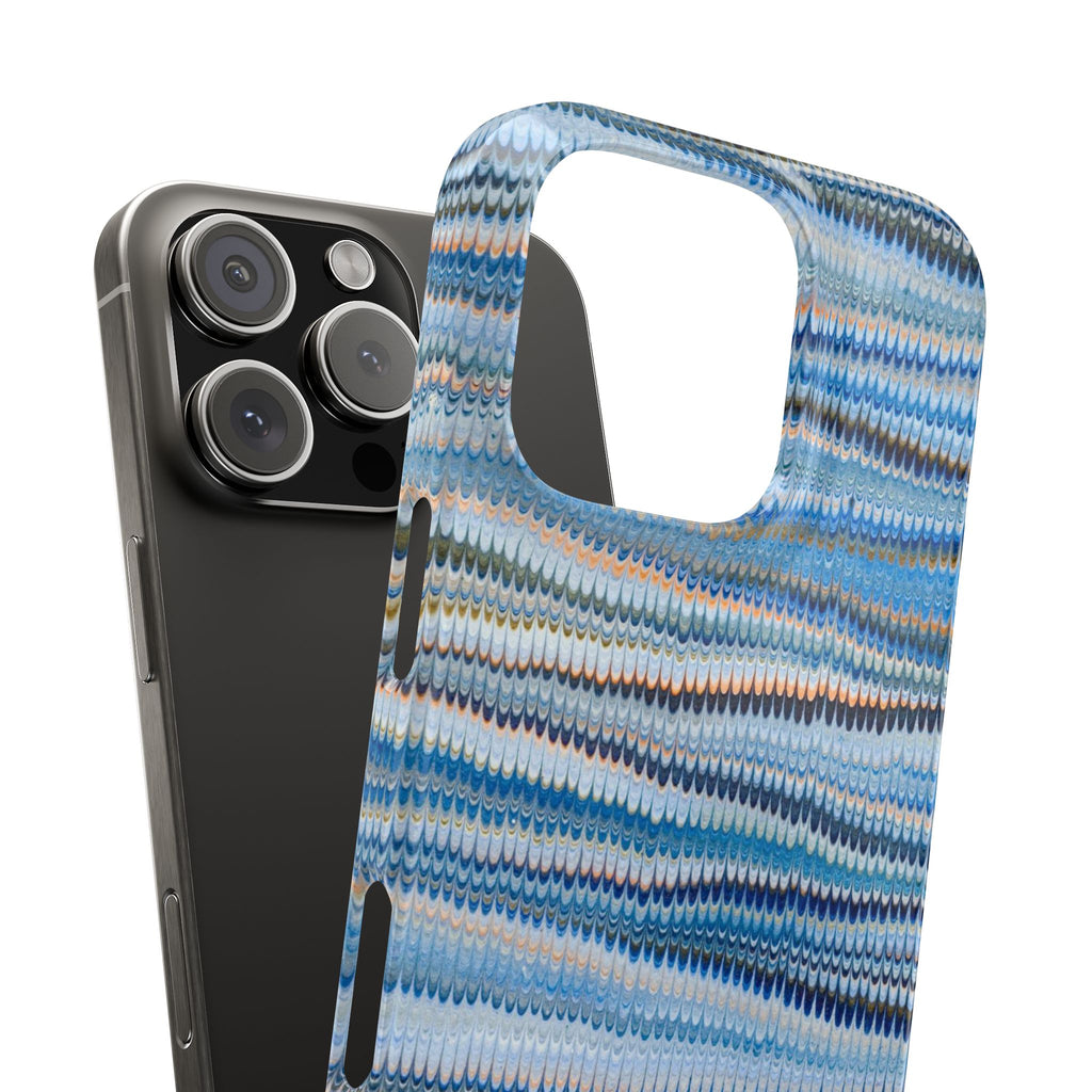 Shades of Blue Italian Marbled Design Phone Case