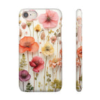 Pink Floral Pressed Flowers - Slim Case