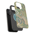 Green Pastel Italian Marble Design Magnetic MAG SAFE High Impact iPhone Cases