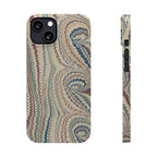 Italian Vintage Marbled Paper Design on iPhone Cases, Artistic Protection for Your Device in Elegant Beige, Blue, Burgundy