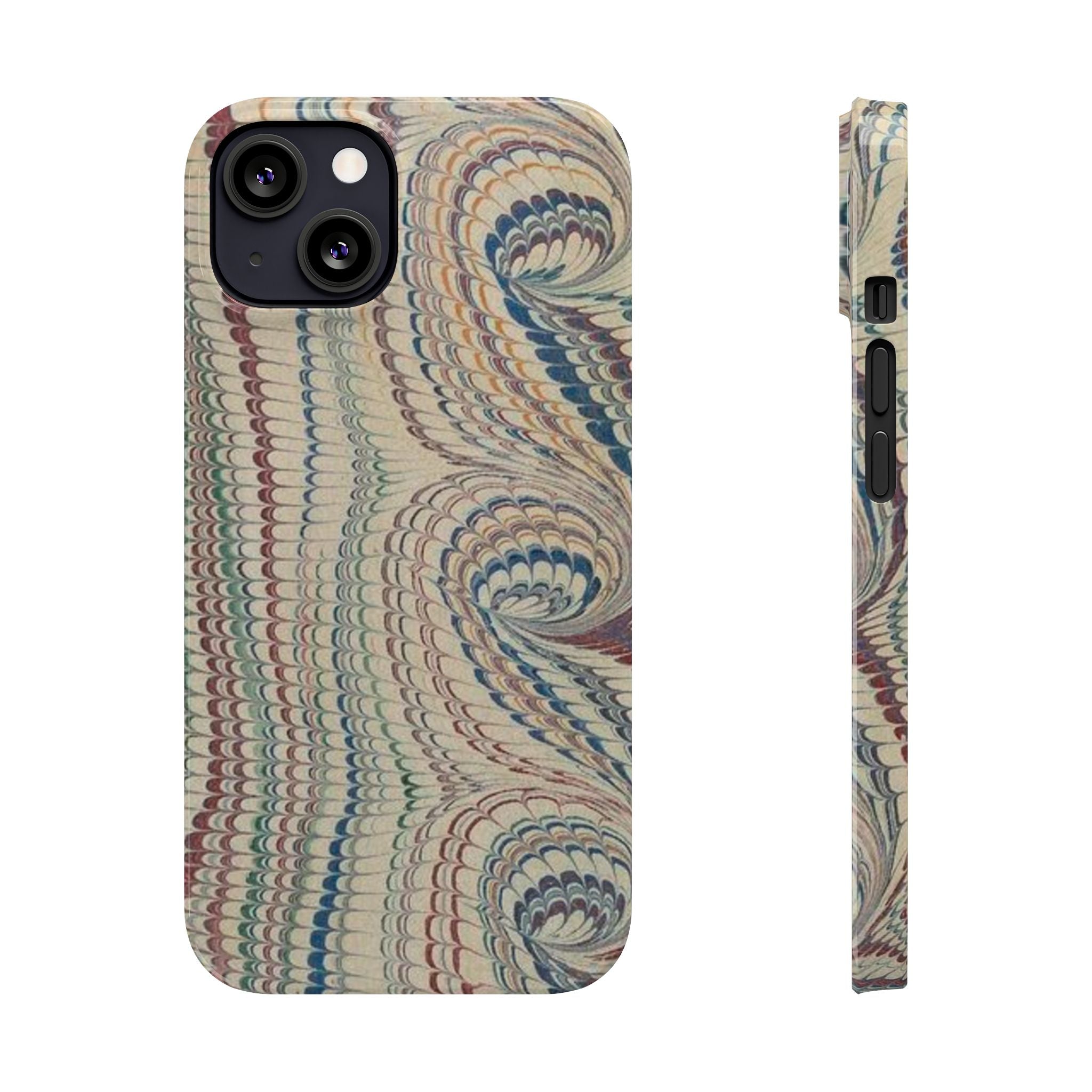 Beige and Neutrals Italian Vintage Marbled Paper Design on iPhone 17 + All Cases
