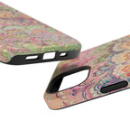 Marbled Pastel Pink and Green Impact-Resistant Phone Case for Apple + Samsung