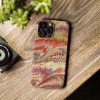 Marbled Design, Italy Feather Phone Case, Multi-Color, iPHONE16 Phone Cases and all sizes