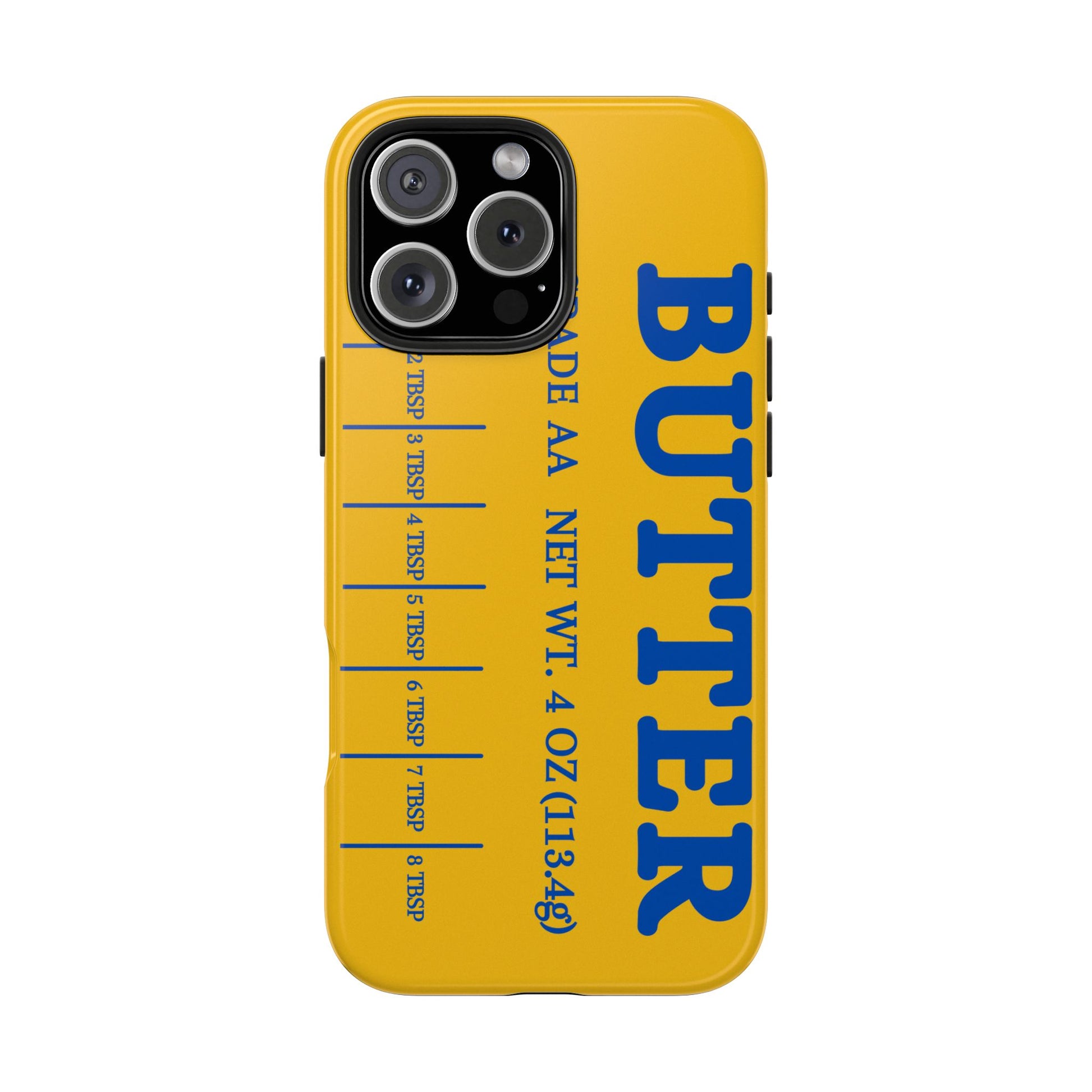 Butter Yellow Tough Phone Cases, Funny iPhone 16 Cover, Protective Case Gift for Techies, Yellow Phone Accessories, Unique Gift for Phone