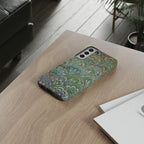 Green Peacock Marbled Phone Case — "Tough Cases" Ultra-Tough Protective Cover