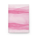 Pink Watercolor Waves Hardcover Journal -  Lined Notebook for Journaling, Planning & Gifts