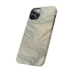 Mint + Green Italian Marbled Phone Case, Mag Safe