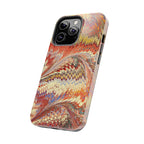 Marbled Swirl Tough Phone Case - Red Rust Orange Fall Colors, Heavy Duty Case. Alternative: Protective Phone Cover, Durable Smartphone Case,