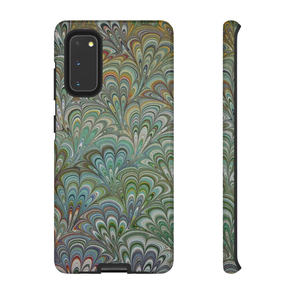 Green Peacock Marbled Phone Case — "Tough Cases" Ultra-Tough Protective Cover