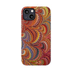 Italian Marbled Design, Red and Blue Pallet