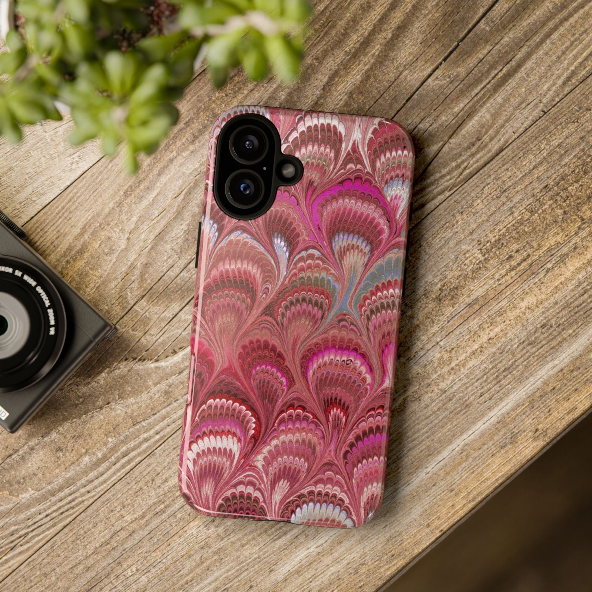 Shades of Pink Marbled Phone Case — Tough Protective Phone Cover