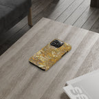 Golden Yellow Italian Marbled Designed, Slim Phone Cases, Case-Mate