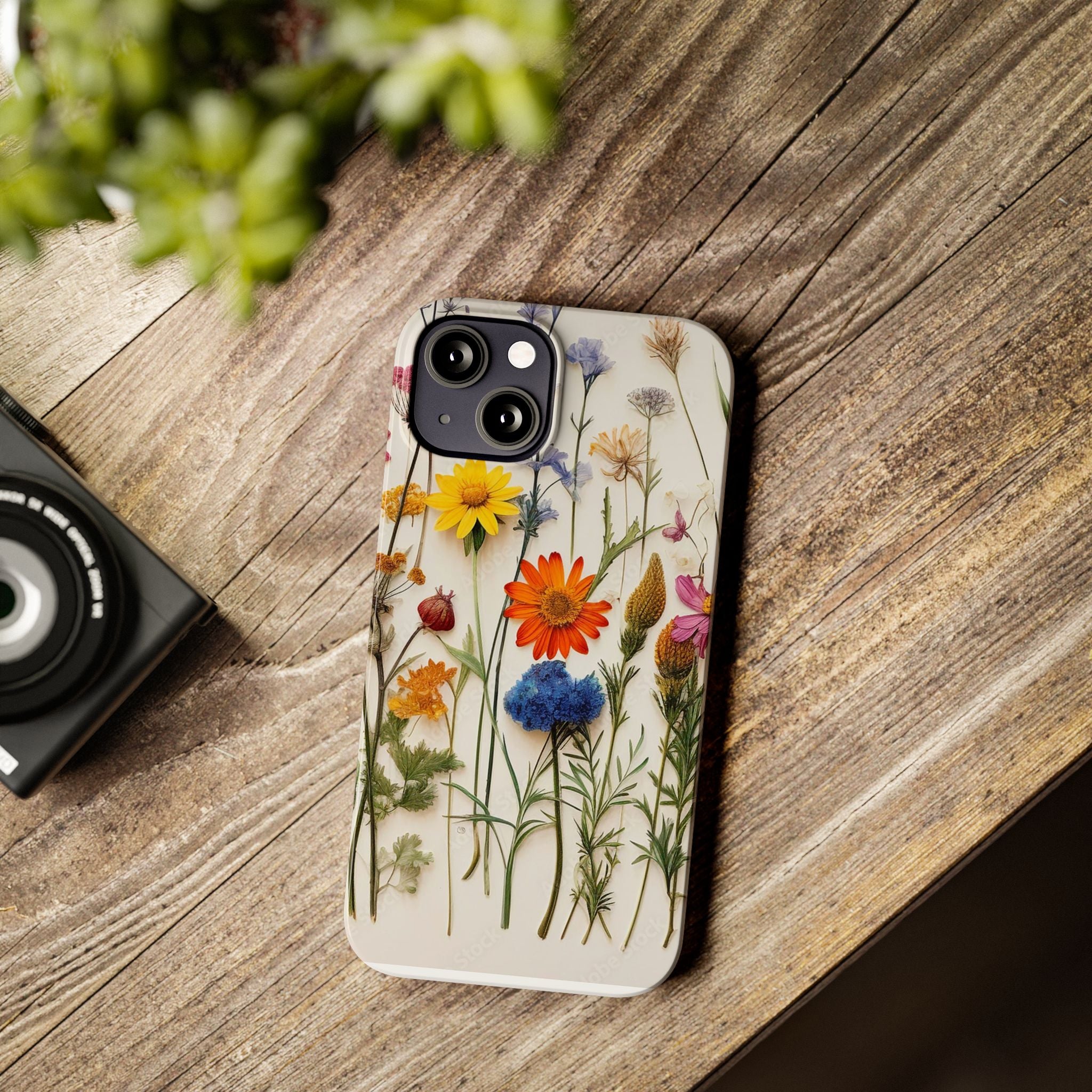 Floral Phone Cases, Slim Protective Cover, Pressed Flowers Design, iPhone 17 Case, Botanical Phone Accessories, Floral Theme Phone Case