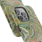 Green Pastel Italian Marble Design Magnetic MAG SAFE High Impact iPhone Cases