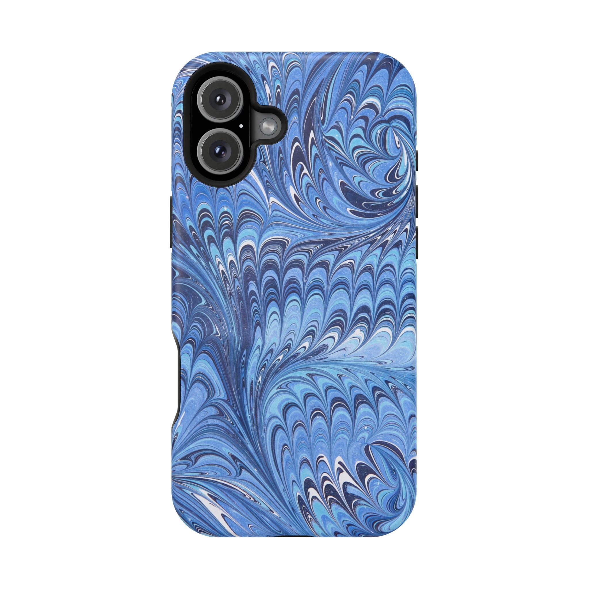 Blue Marbled Swirl Phone Case - Dual Layer Case