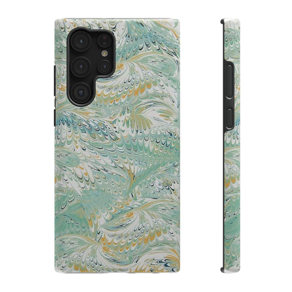 Mint Green Marbled Swirl Phone Case - Dual Layer