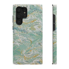 Mint Green Marbled Swirl Phone Case - Dual Layer