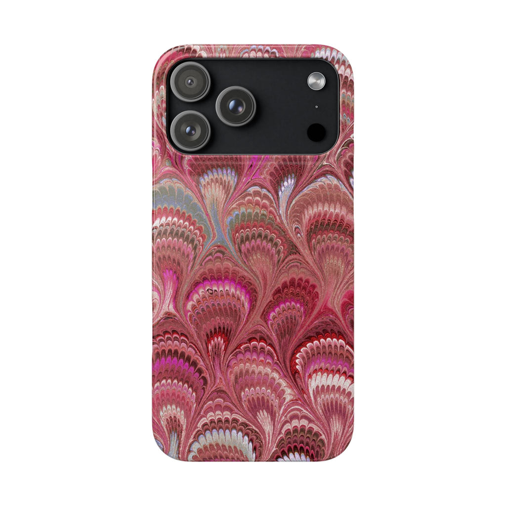 Pretty In Pink, Blush, Rose - Italian Feather Marble Design Phone Case