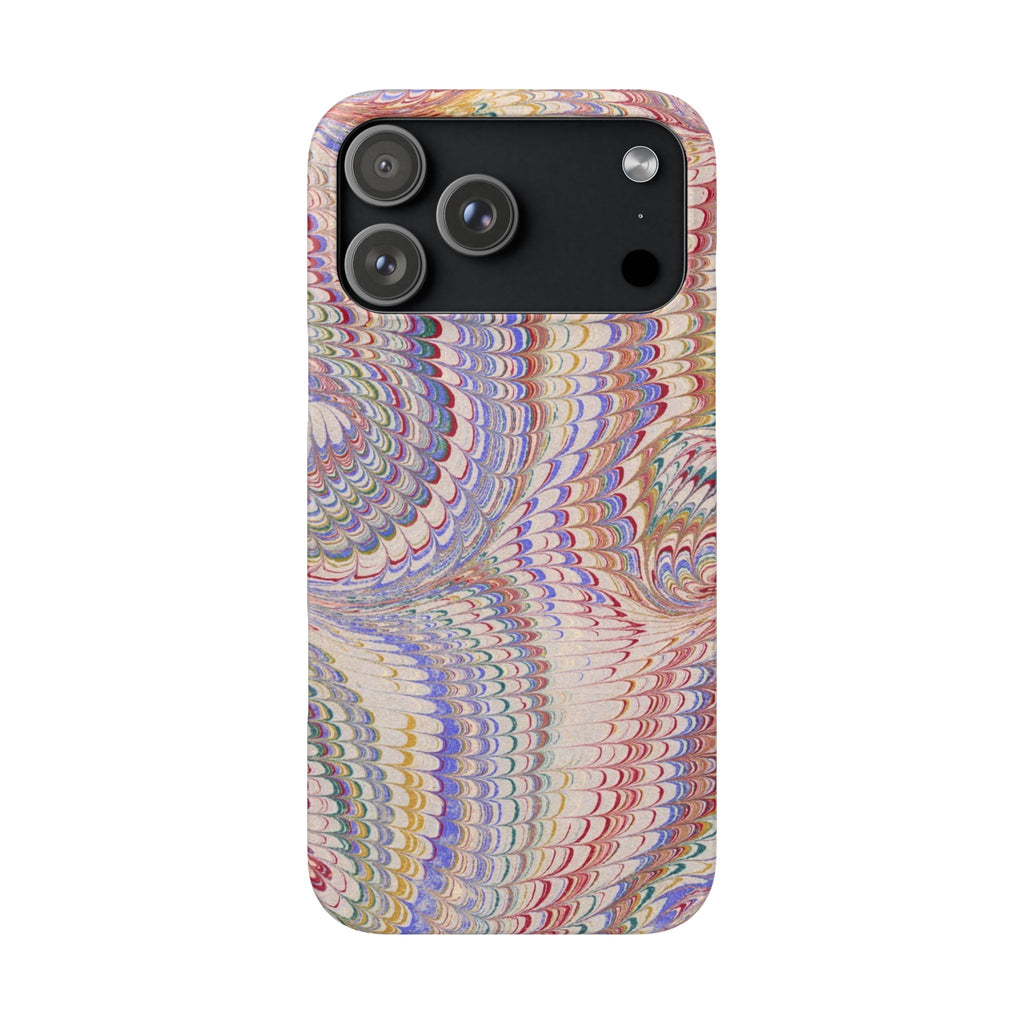 Pink and Lavender Marbled Swirl Phone Case - Single Layer Slim Case