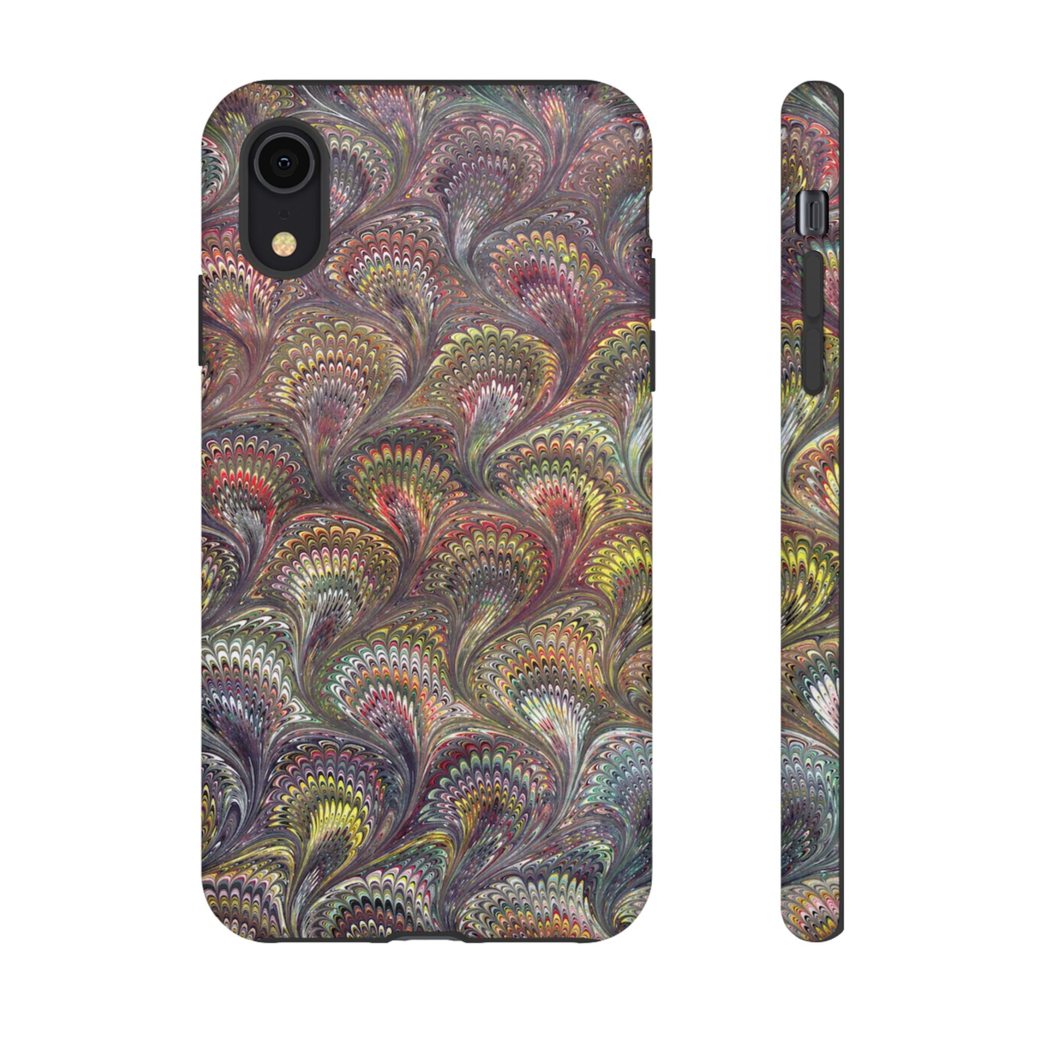 Vintage Marbled Tough Phone Case, Multi-Color Dual Case