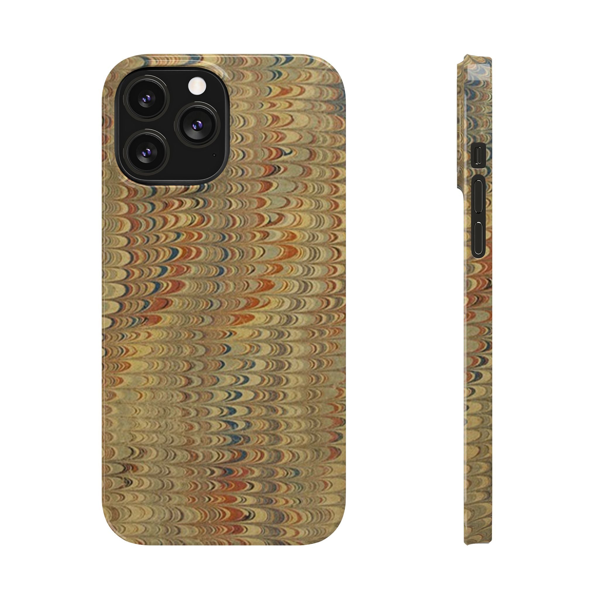 Phone Cases - Golden Fall Neutrals Italian Marbled Design, Gift for Art Lovers, Customizable and Stylish