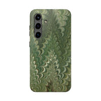 Deep Green Marble Italian Tough Phone Case — Durable Marbled Phone Case